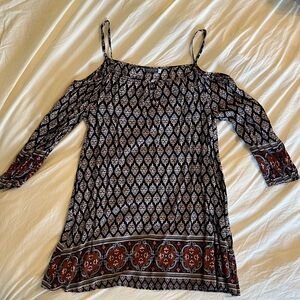 EARTHBOUND Black and Brown Mini Dress